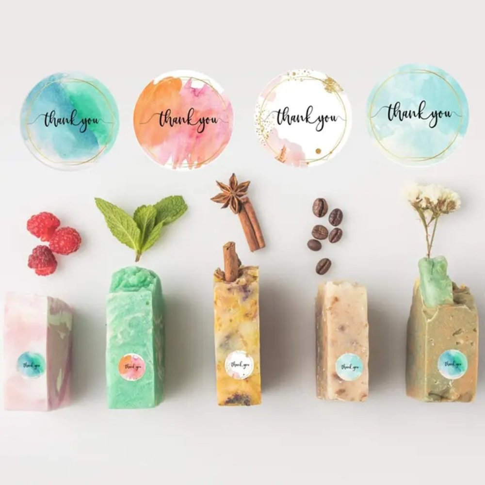 500 Thank You Stickers Coloful - Picture 2 of 3